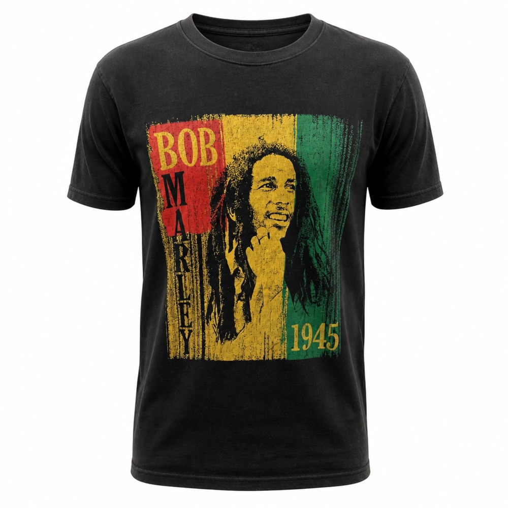 Zion Rootswear Bob Marley 1945 Graphic T-Shirt